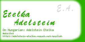 etelka adelstein business card